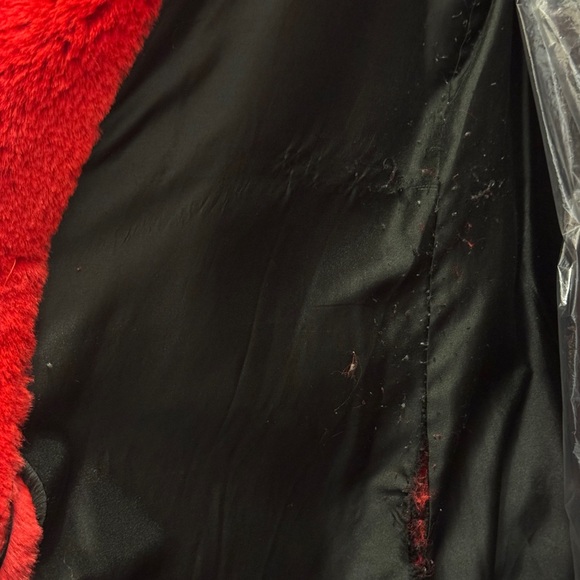 Mango Vibrant Red Faux Fur Coat - Picture 3 of 5